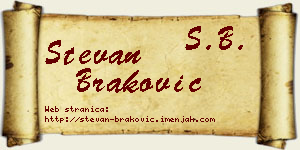 Stevan Braković vizit kartica